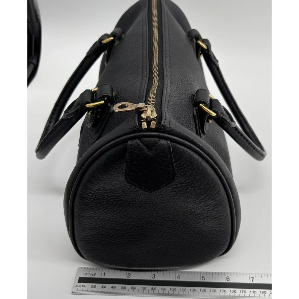 Dooney & Bourke Vintage Black Pebbled Leather Satchel Bag Made in USA
